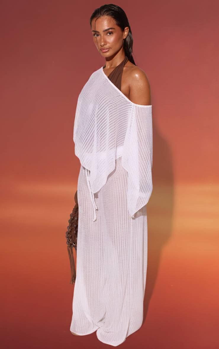 Blanc Pantalon De Plage Texturé