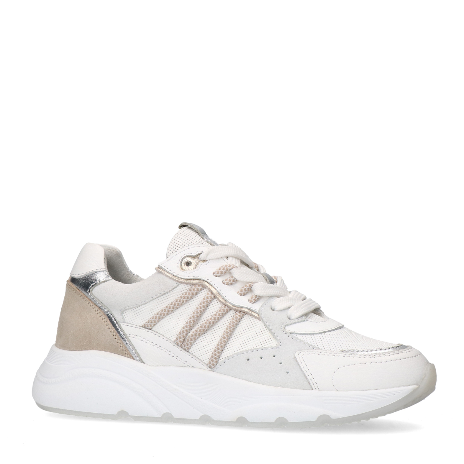 Witte leren sneakers
