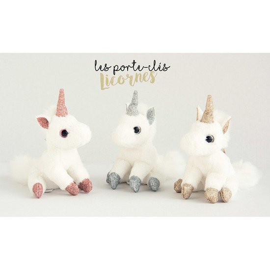 Porte-clé licorne   Rose        de               Histoire d'ours