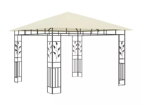 Belvédère avec moustiquaire 3x3x2,73 m Crème 180 g/m²