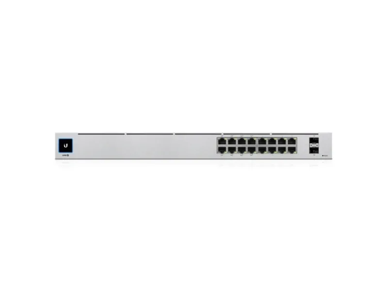 Ubiquiti UniFi Switch USW-16-POE - Switch - Administreret - 16 x 10/100/1000 (8 PoE )   2 x Gigabit SFP (uplink) - desktop, monterbar på stativ - PoE  (42 W)