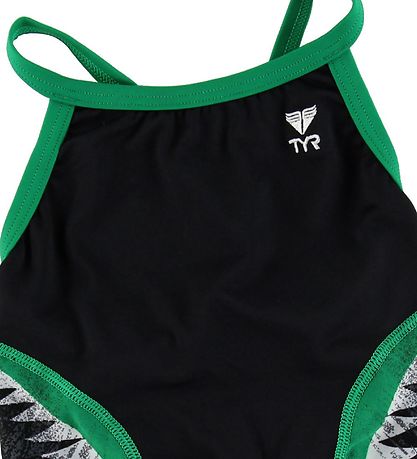 TYR Bådedragt - Shark Bite Diamondfit - Sort/ Grøn