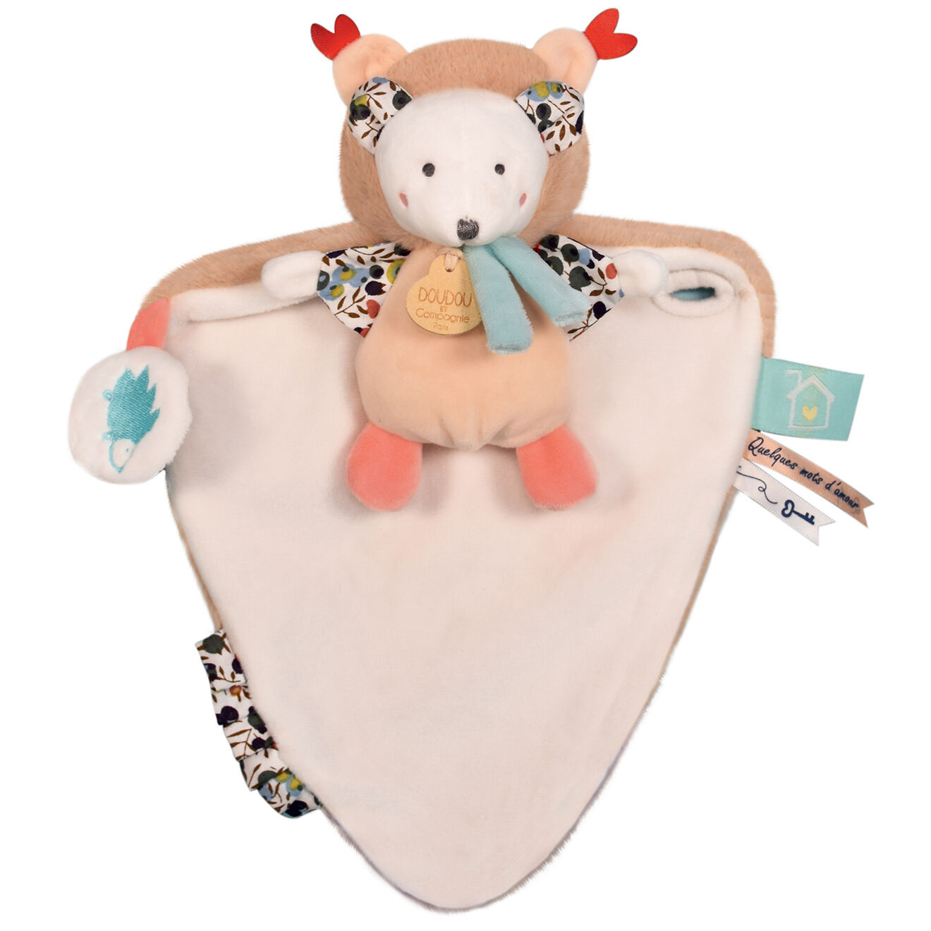 Doudou et Compagnie Doudou Ours Papillote blanc - 28x5 cm