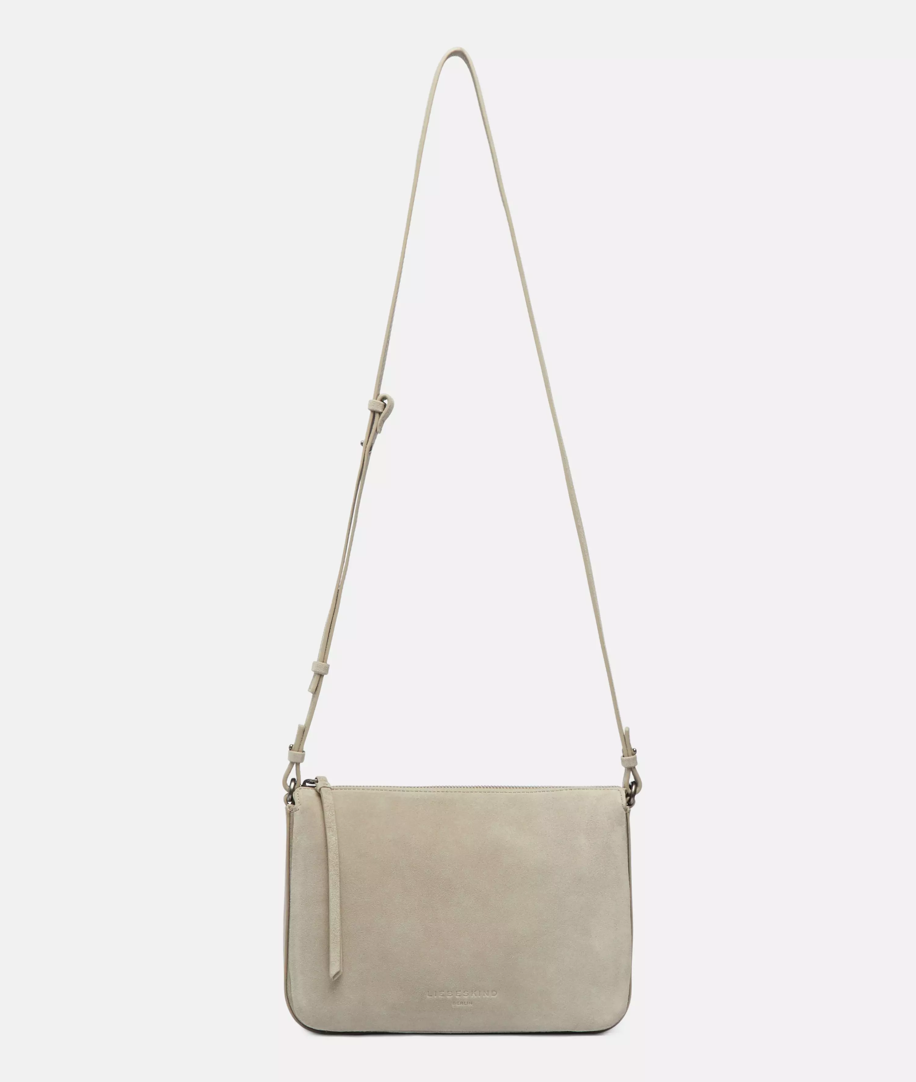 Crossbody Spacious shoulder bag made from soft suede