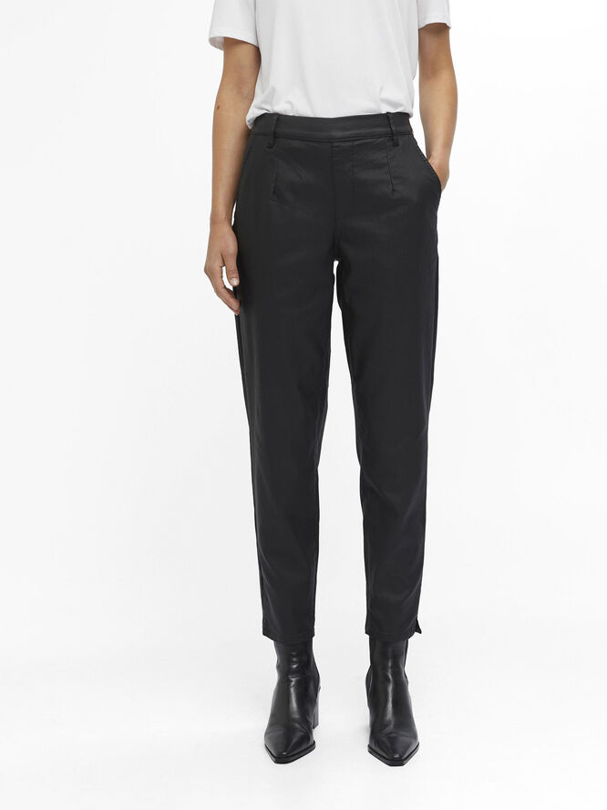 Object OBJBELLE LISA COATED PANT NOOS Black