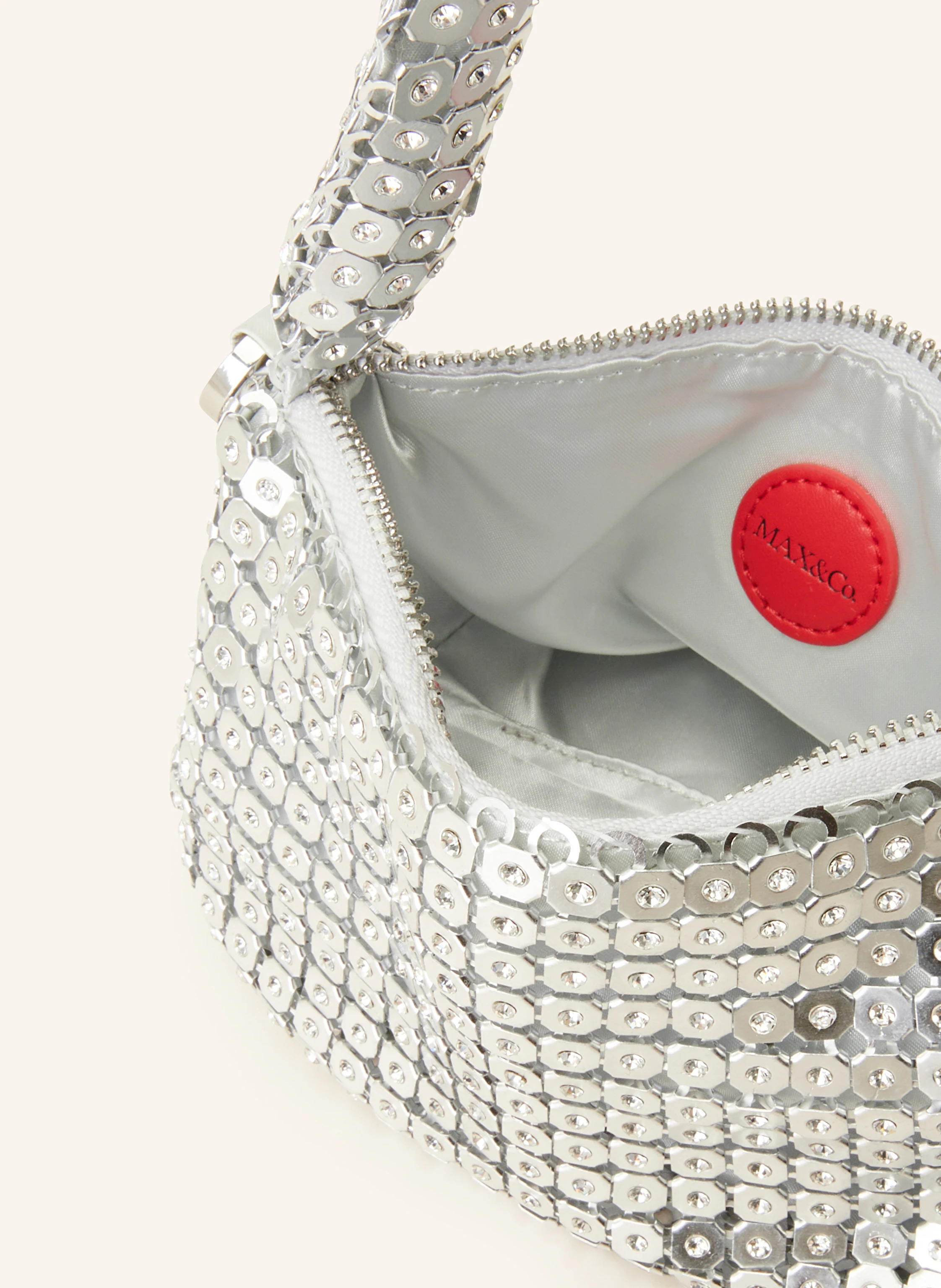 MAX & Co. Handtasche MESHIE mit Schmucksteinen