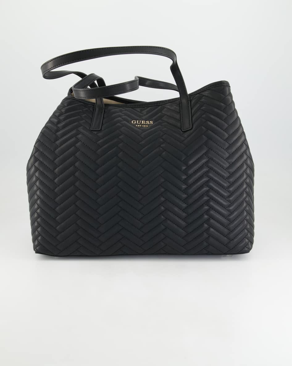 Guess Vikky II Large 2 in 1 Tote Handtasche in Schwarz