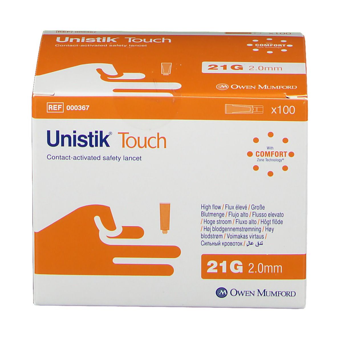 Unistik® Touch 21 G Sicherheitslanzetten