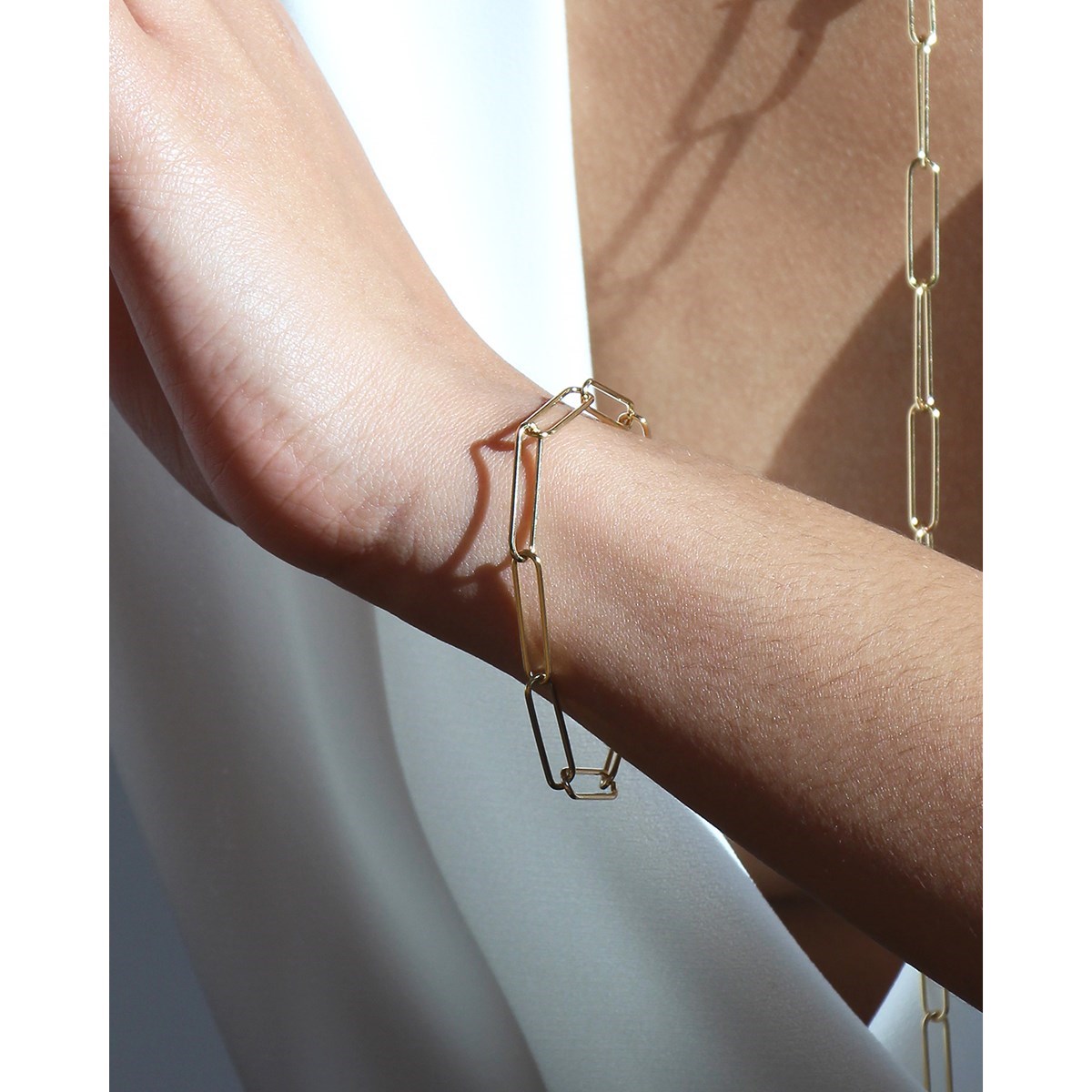 Bracelet maille XXL dorée à l'or fin 24K MAXI PURE