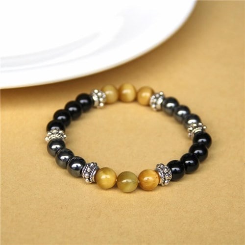 Bracelet protection œil de tigre jaune
