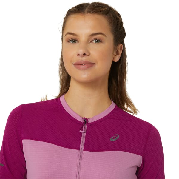 T-shirt running ASICS FUJITRAIL SS TOP W SOFT SOFT BERRY/BLACKBERRY