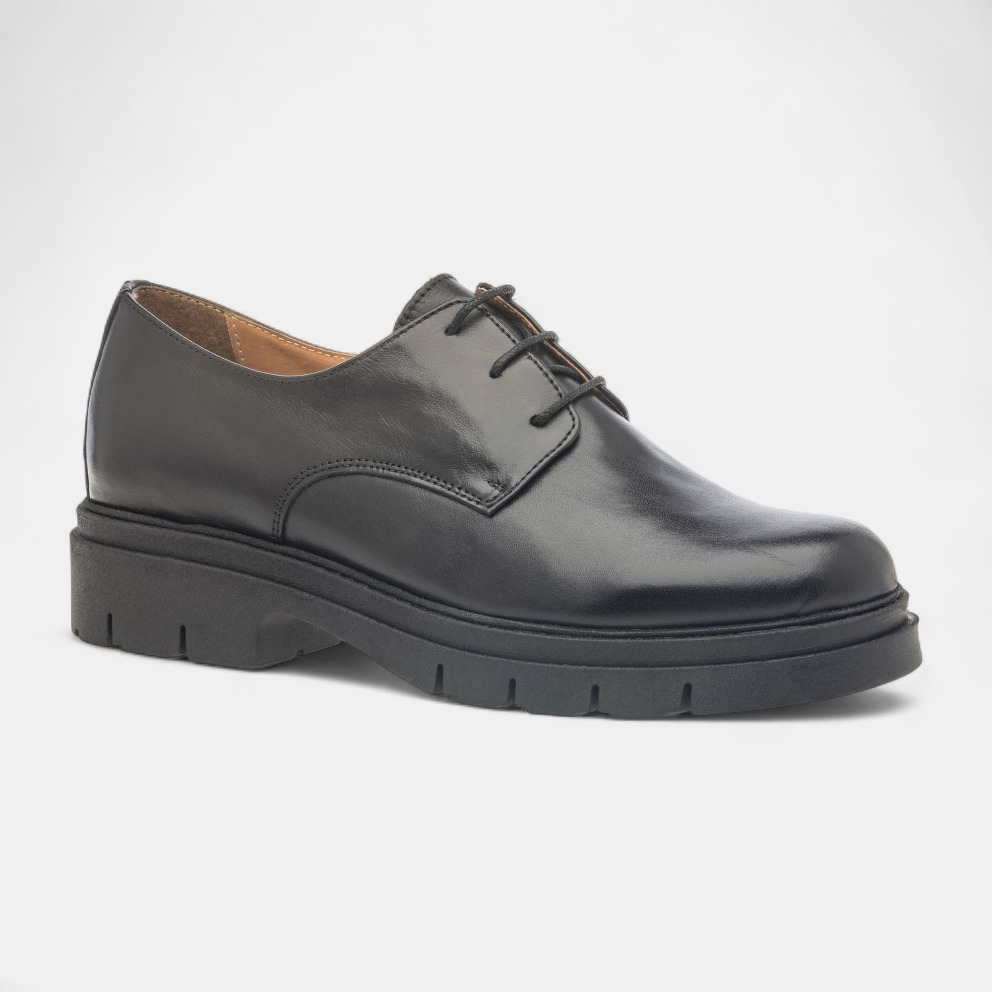 Derbies Femme en cuir noir