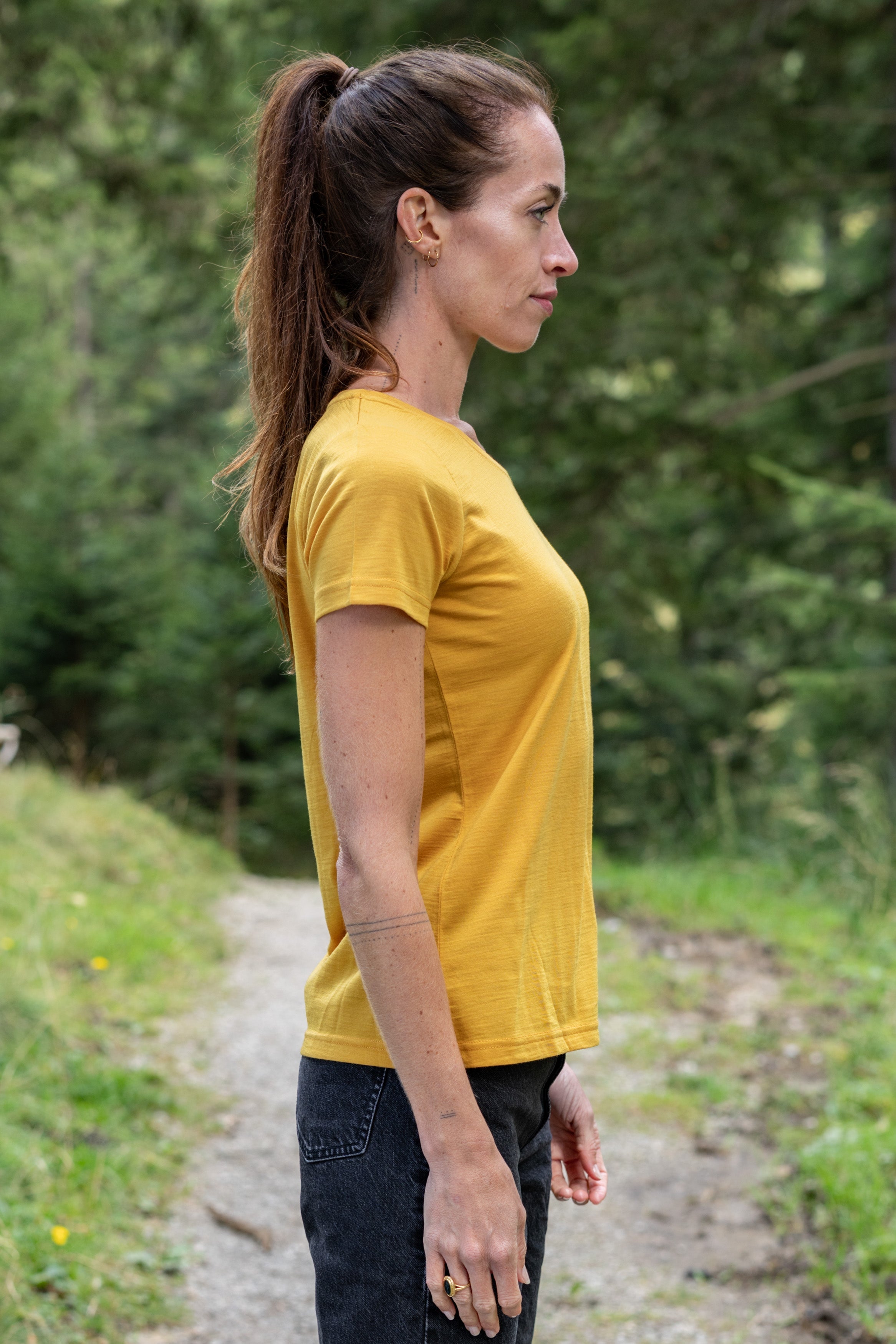 Frauen T-Shirt Amanda Merino harvest gold