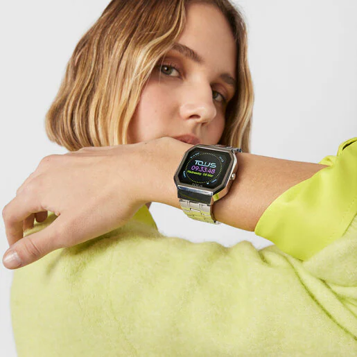 Relógio smartwatch B-Connect de aço