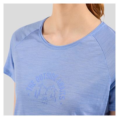 T-shirt Technique Femme Oldo Ride 365 Performance Wool 130 Bleu Clair