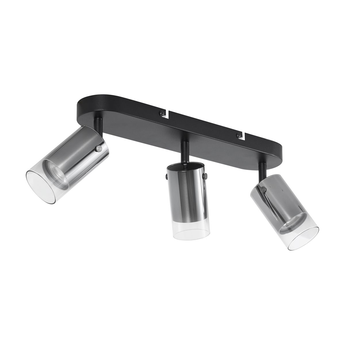Moderne plafondspot gunmetal 3-lichts draai- en verstelbaar - Drain