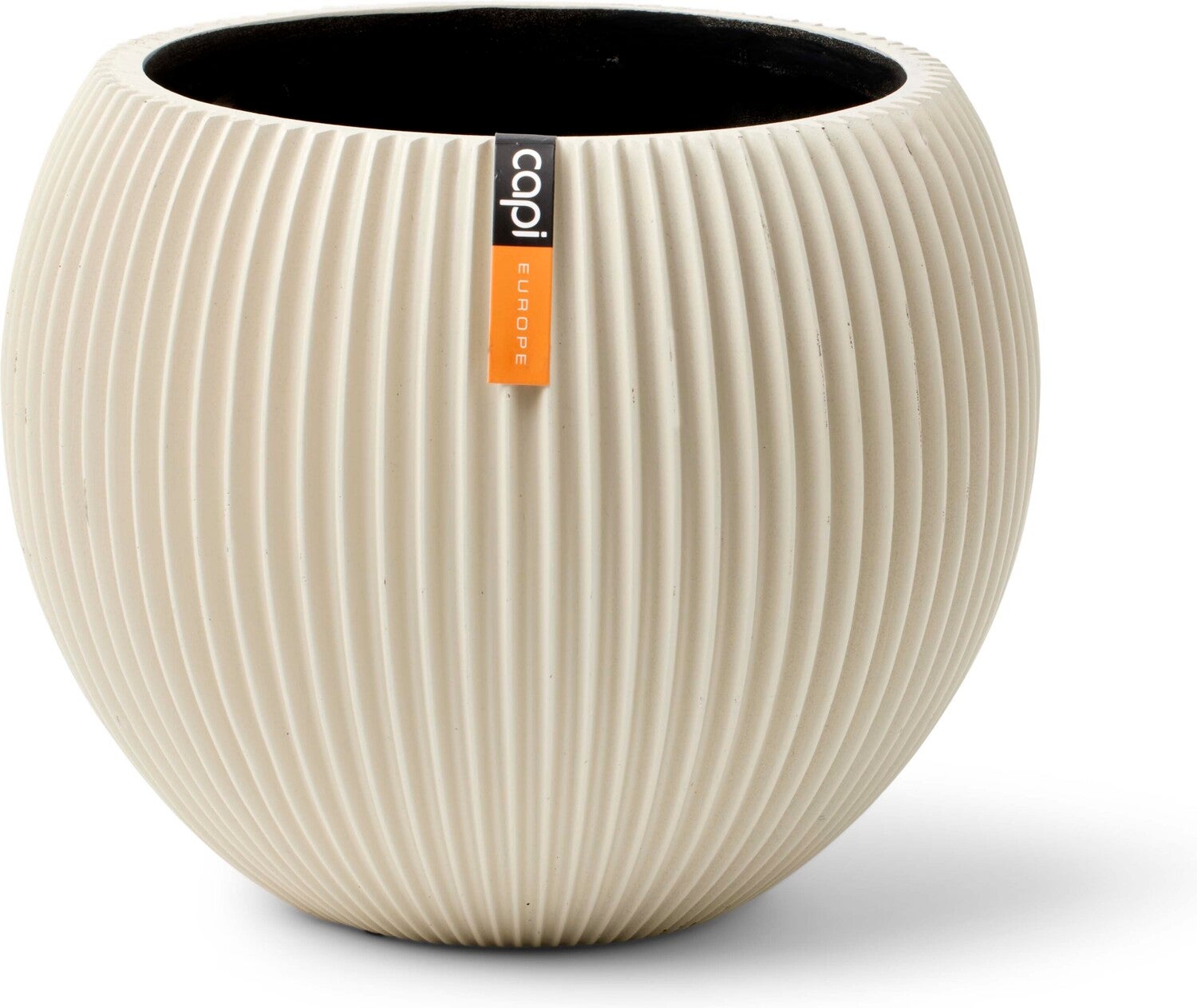 Capi Europe bloempot Groove bol beige D 21,5 H 18 cm