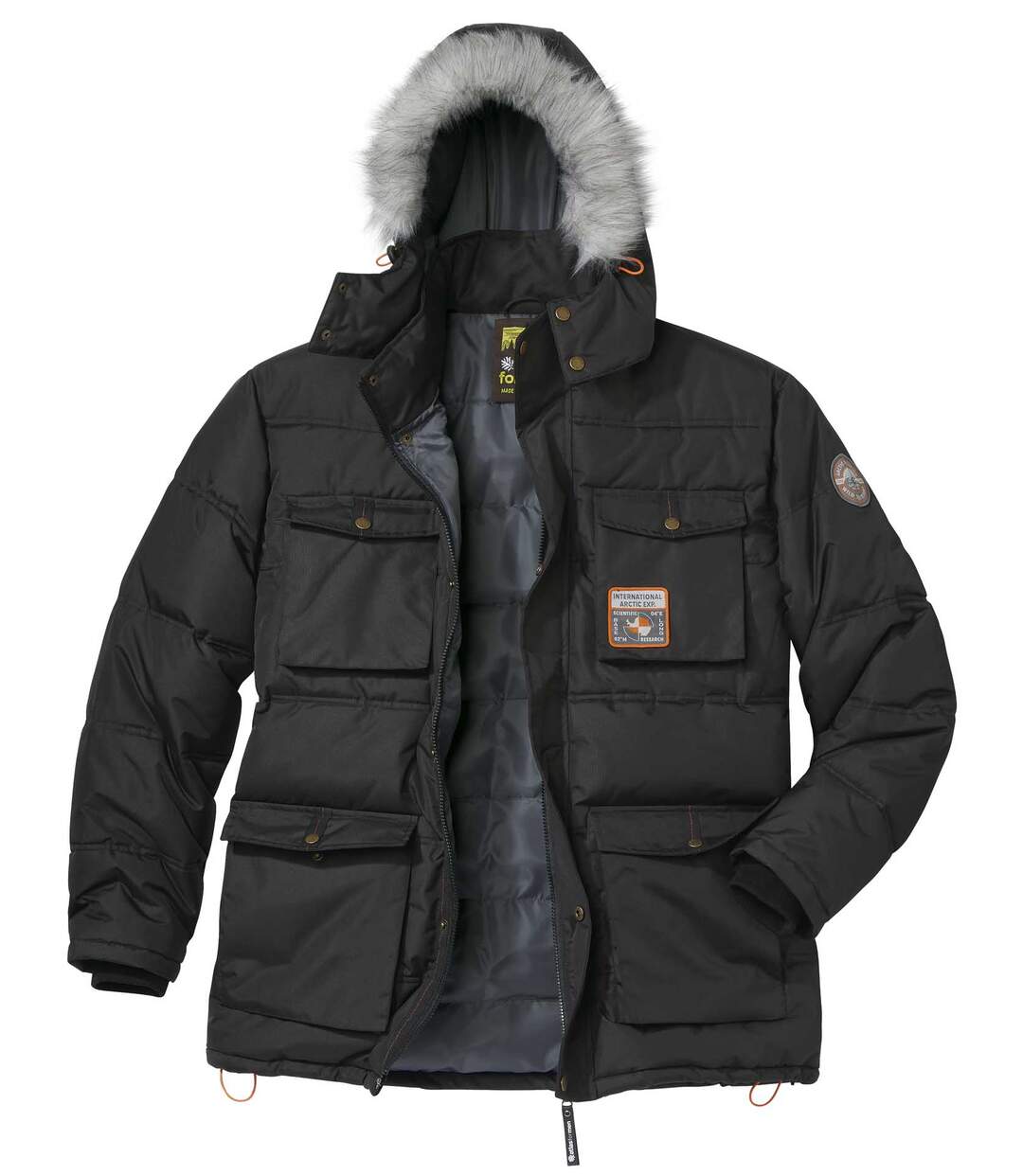Parka Grand Froid à Capuche Fausse Fourrure