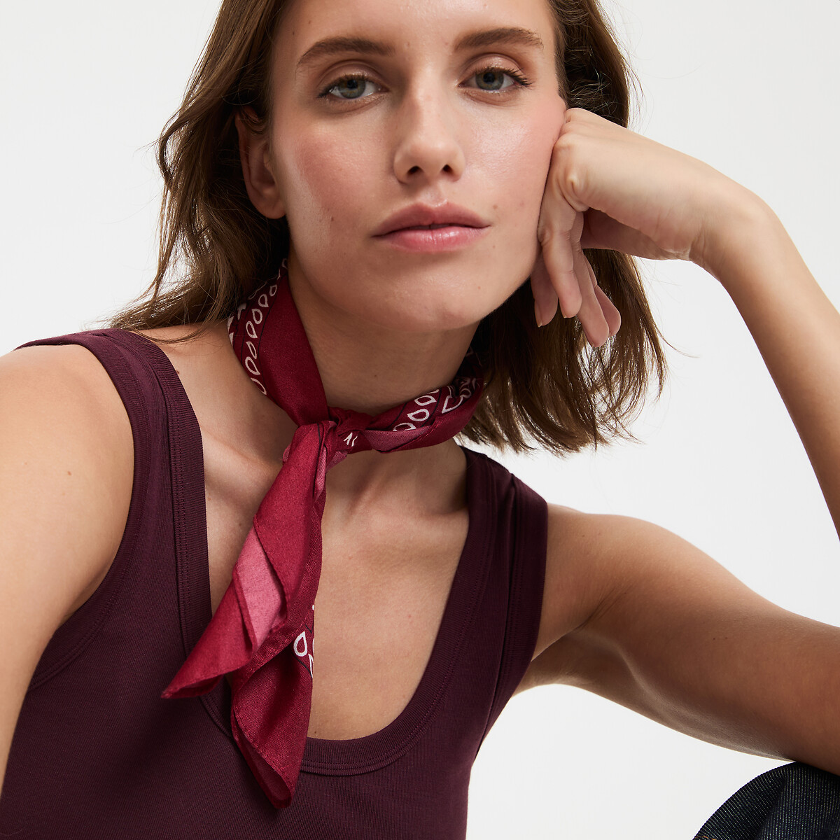 COLEÇÕES LA REDOUTE<br>Regata com gola redonda