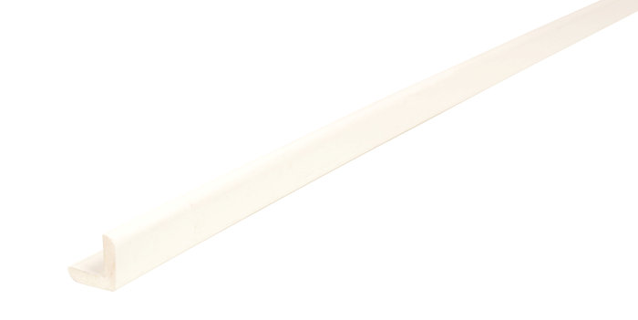 Hjørneliste plast hvid - 31 x 31 x 3000 mm