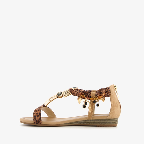 Supercracks dames sandalen met luipaardprint