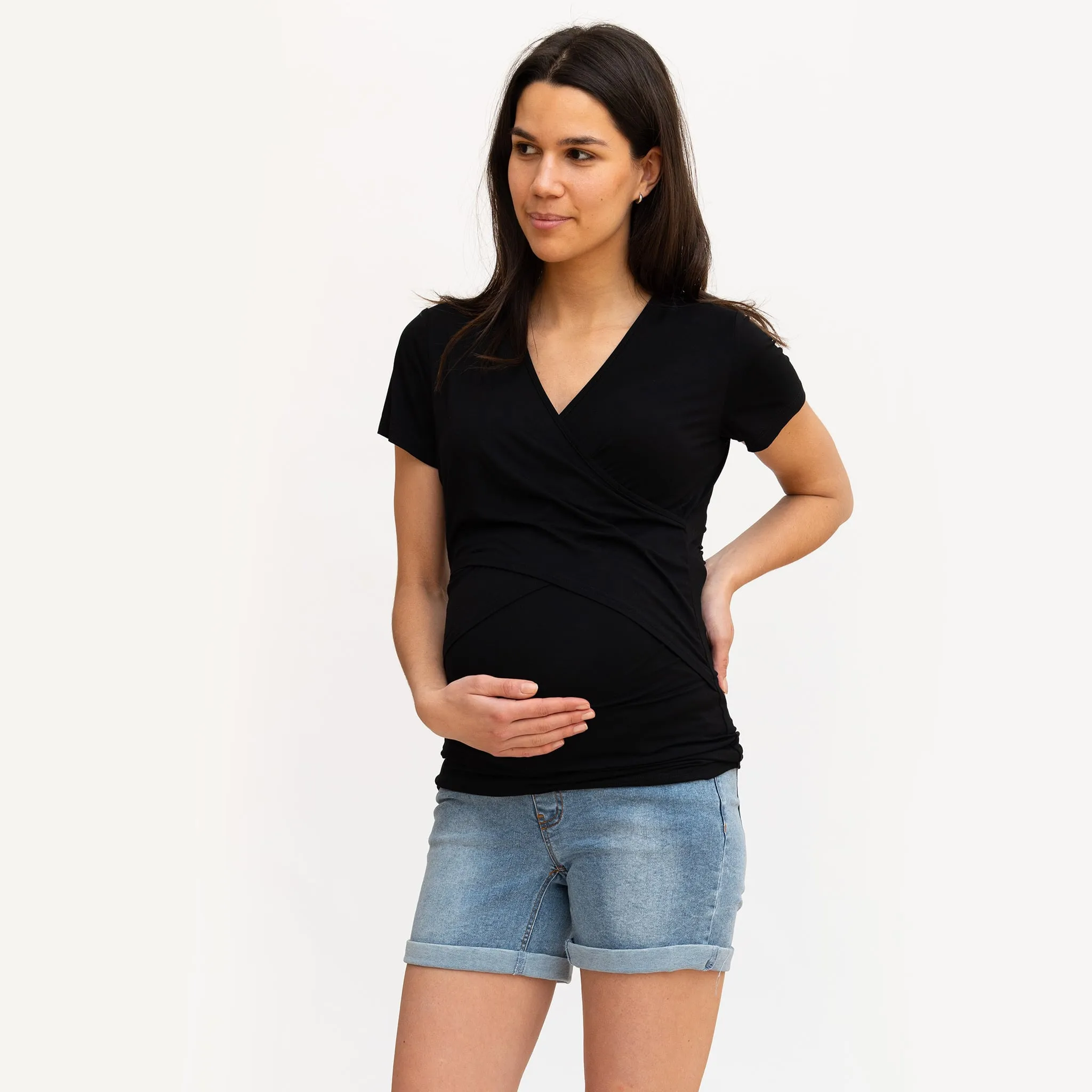 Bella Maternité T-Shirt Allaitement Noir