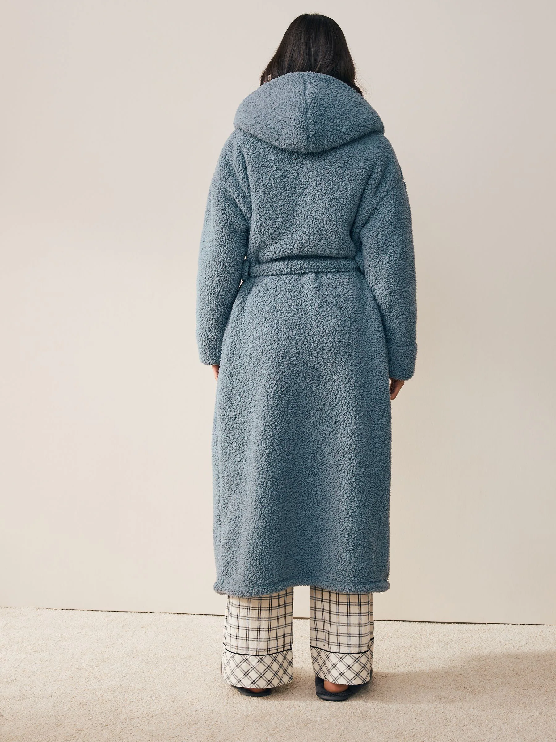 Blauw - Teddy badjas