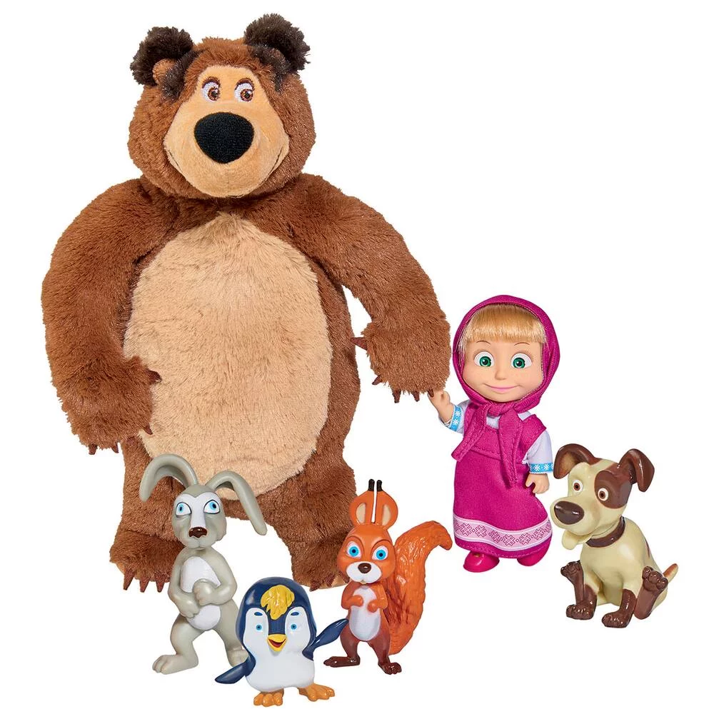 PELUCHE MASHA 12 CM MICHKA ET ANIMAUX