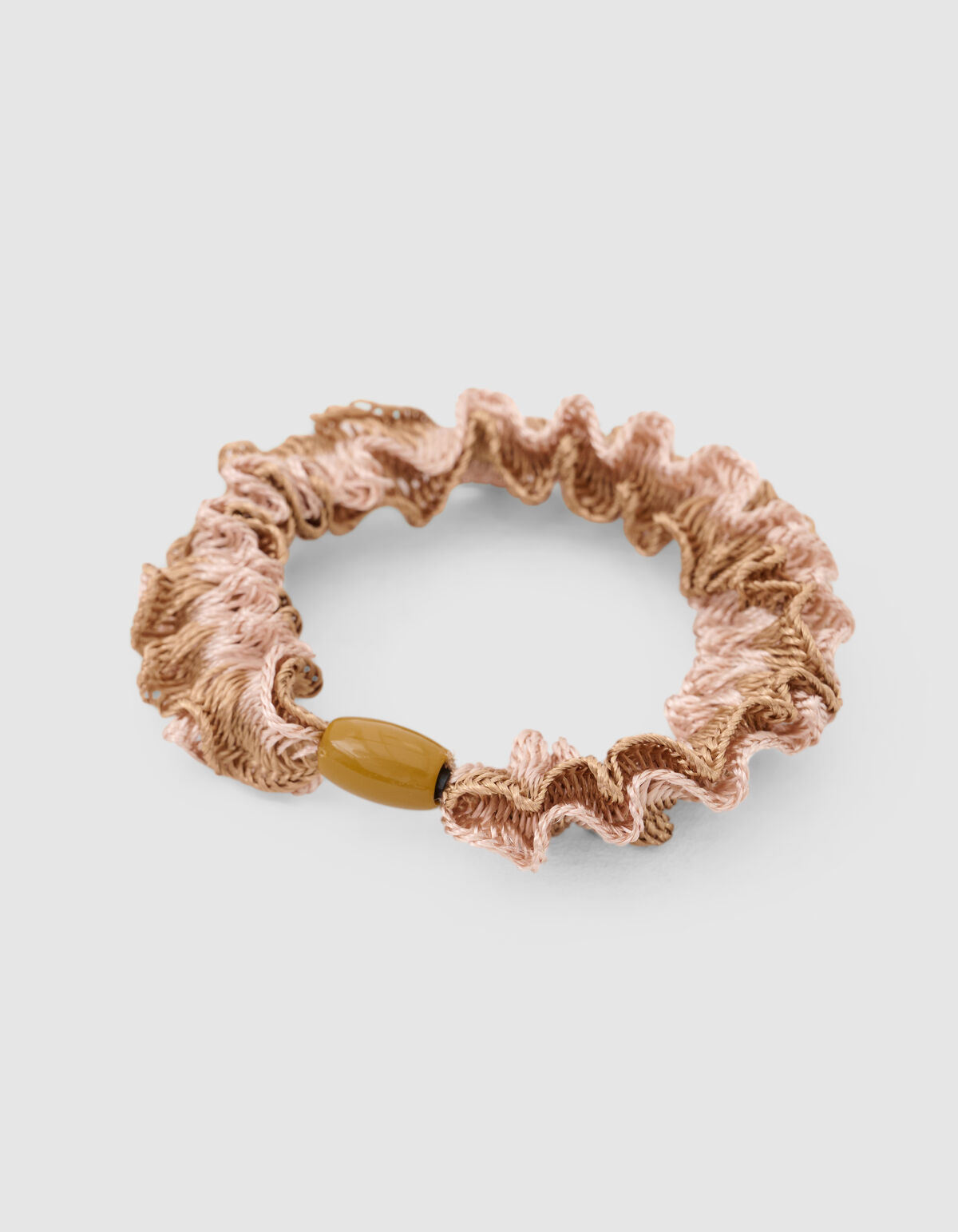 Ruffle Haarelastiek Beige