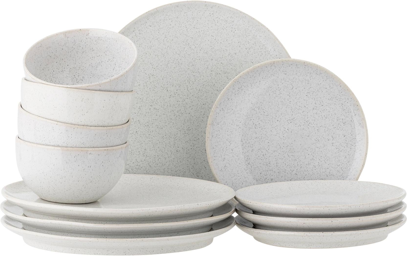 Speise-Service Addison 12-teilig, Weiss<br>Geschirrset