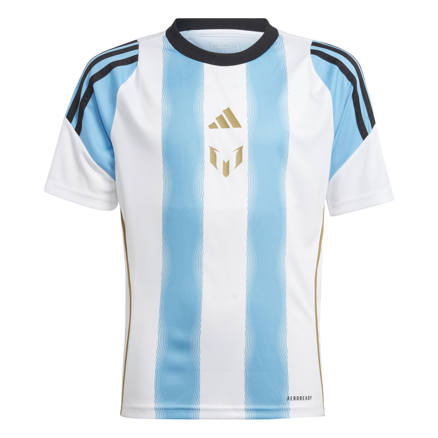 Adidas Messi Trainingsshirt Kids Lichtblauw Wit Zwart Goud
