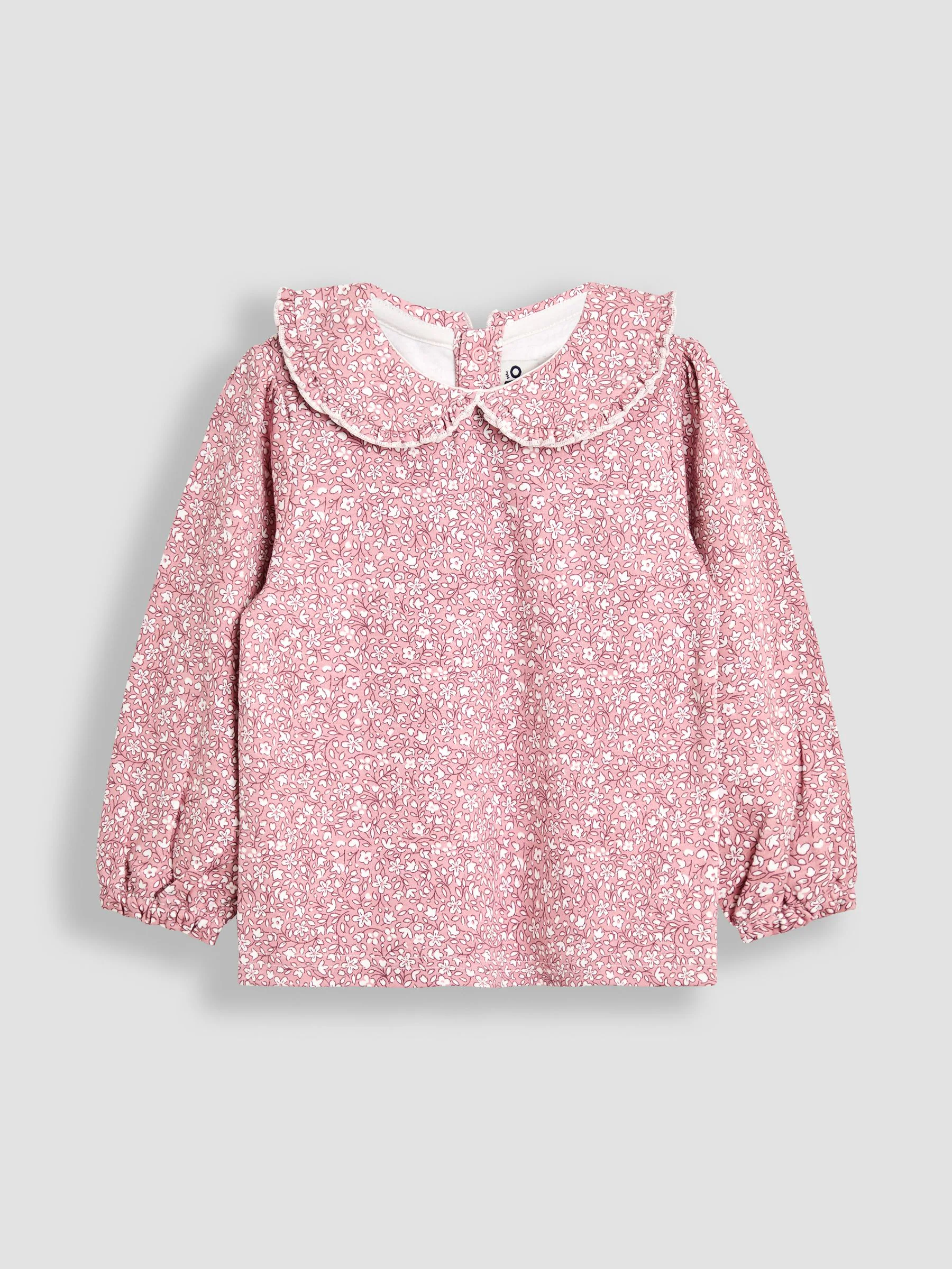 Roze - JoJo Maman Bébé 2-Pack Tops met kraag en print
