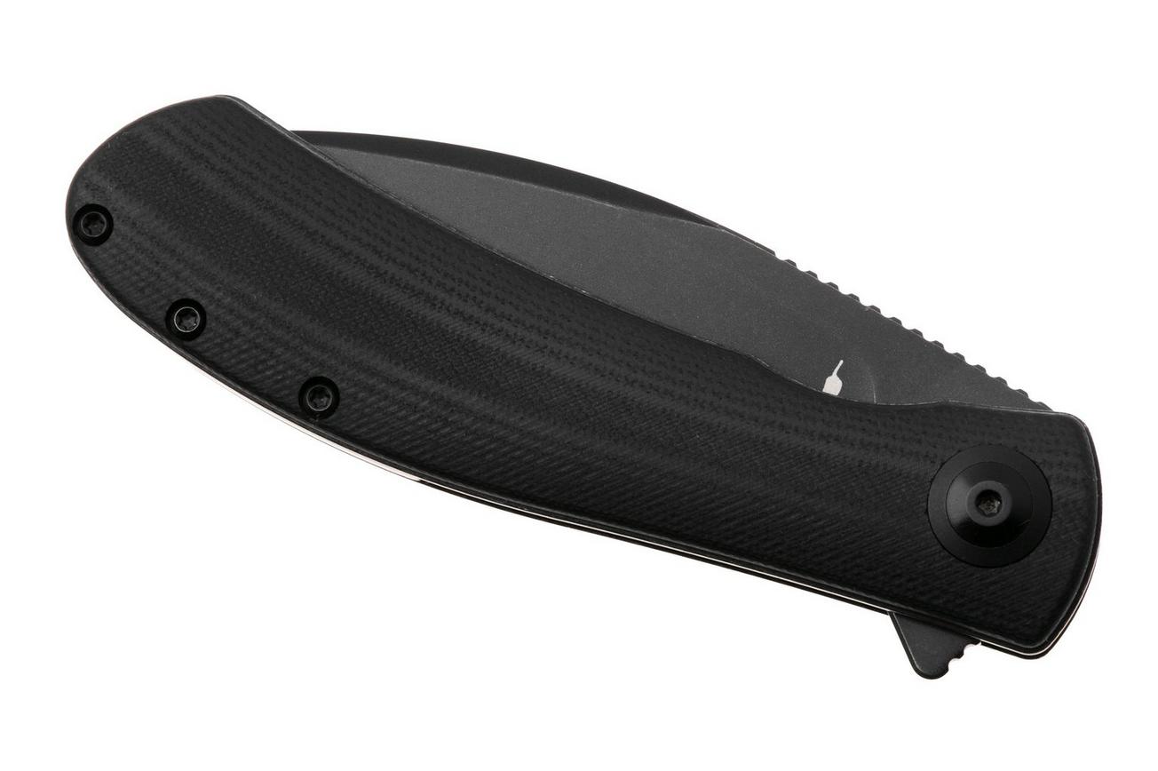 Trollsky Knives Mandu Evo MTE003 Blackwashed 14C28N, Black G10, zakmes, Michael Trollsky design