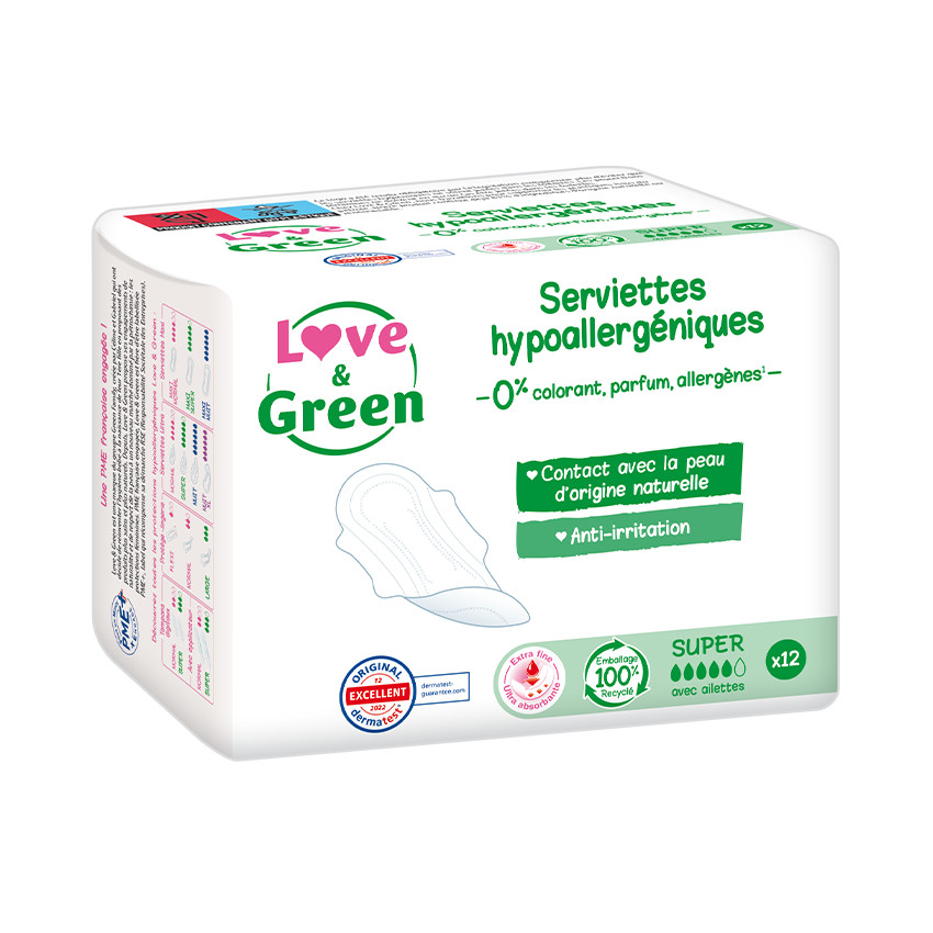 Serviettes hypoallergéniques Super x 12
