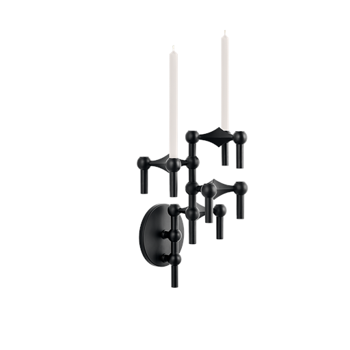 Stoff Nagel Wall Hanger Lysestage Vægophæng, Black
