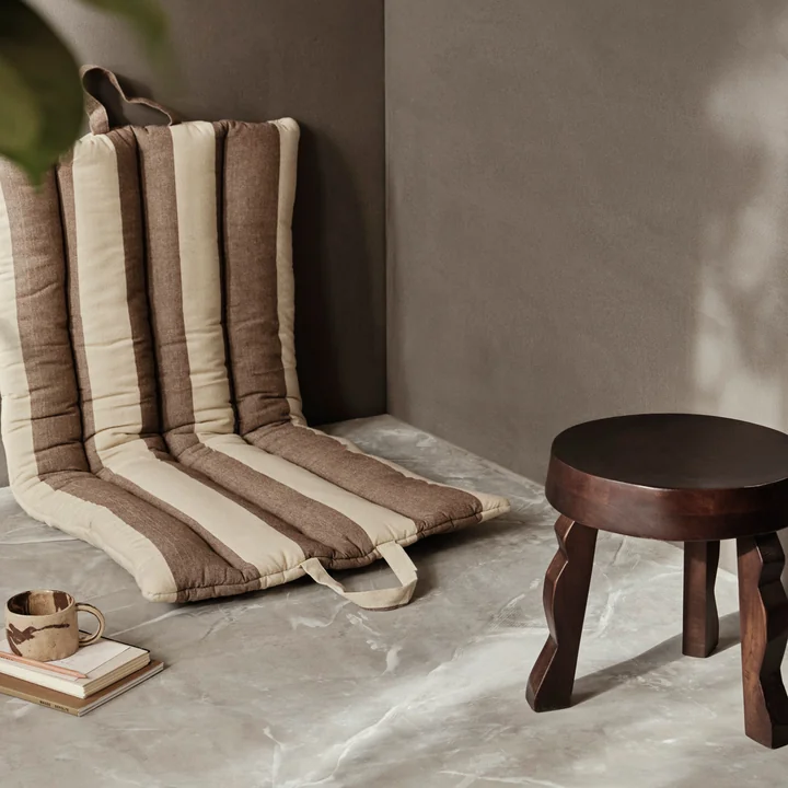 Ferm Living - Strand Faltmatte, braun / beige