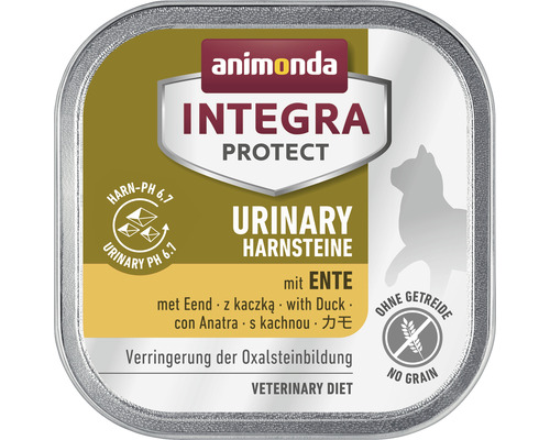 Animonda Integra Protect Urinary natvoer voor katten, Oxaalzuur, Eend, 100 g