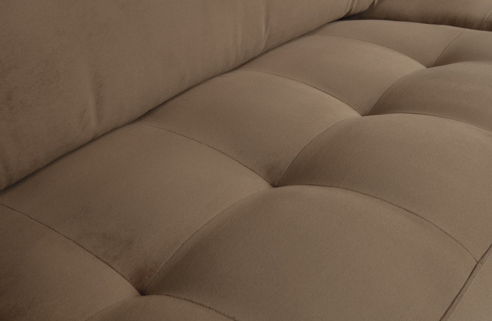 BePureHome 2,5-zitsbank Rodeo fluweel Rodeo Bank Fluweel 2,5-zits - Taupe