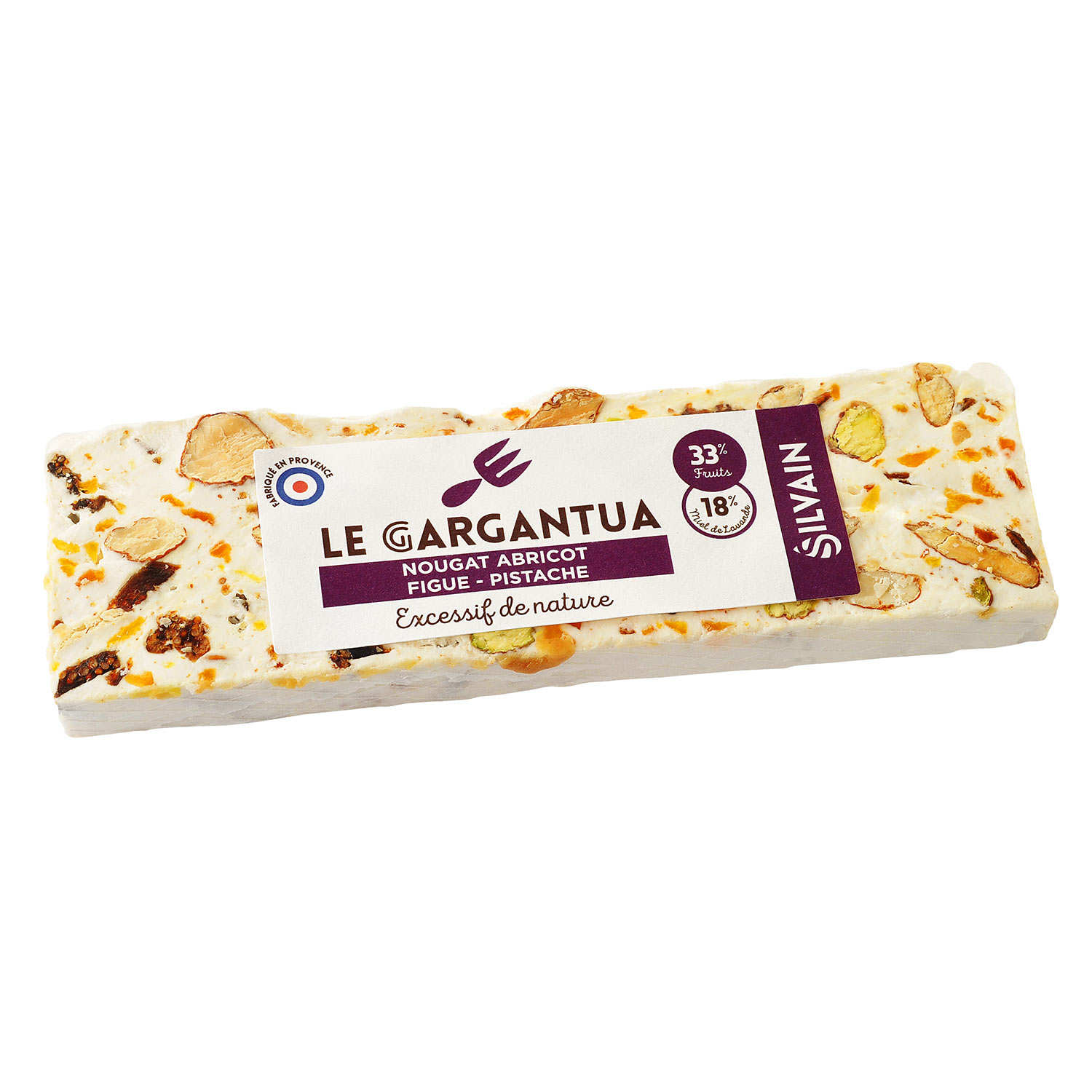 Barre de nougat blanc abricot figue pistache - Le Gargantua
