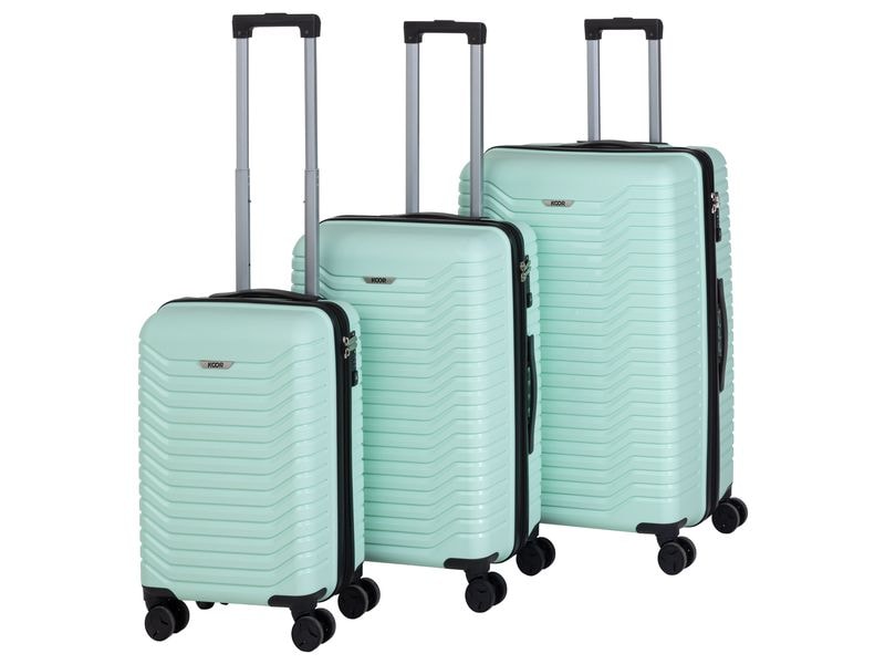 KOOR Reisekofferset Manila 3-teilig, Mint Drei Trolleys unterschiedlicher Grösse