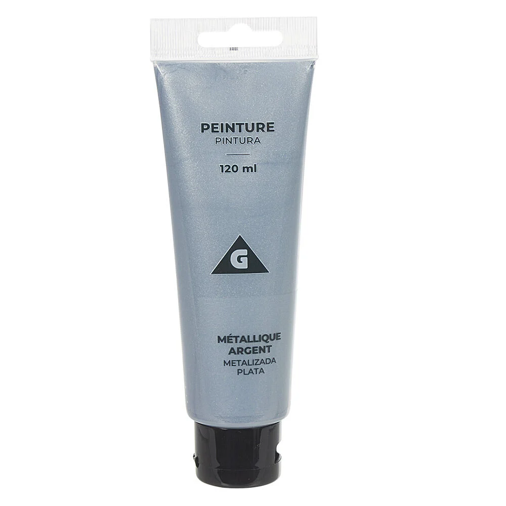 Peinture Tempera argent métallique