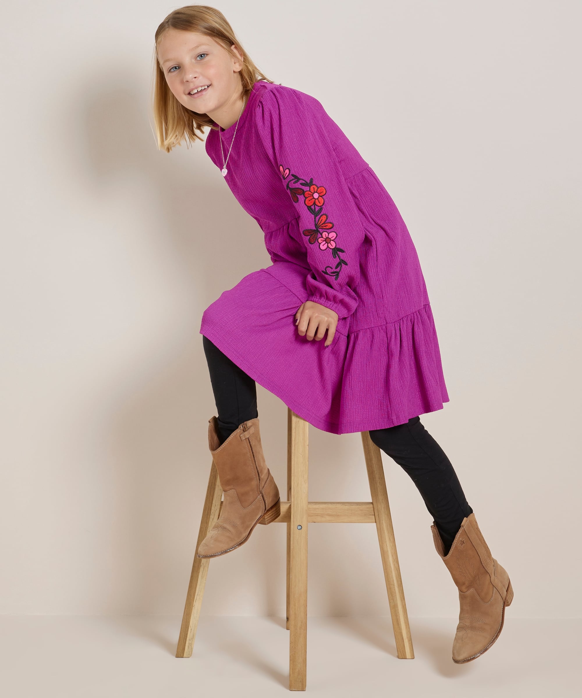 jurk met mouwdetail