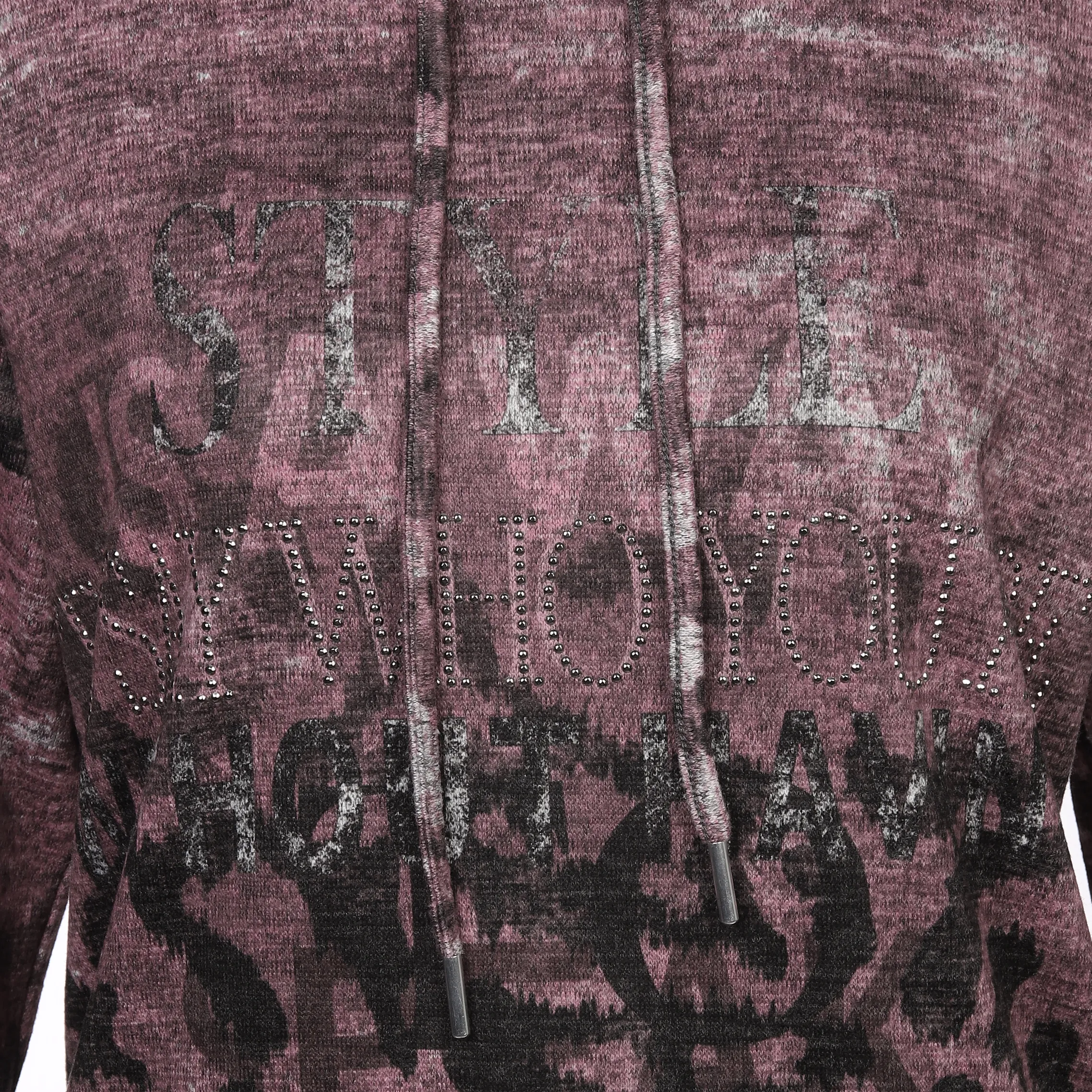Damen Flauschshirt mit kleinem Stehkragen