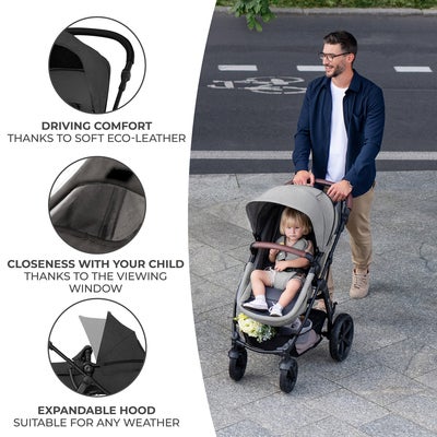 Kinderkraft MOOV CT 3-in-1 Mink Pro Duovogn, Black