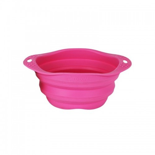 Tigela de viagem dobrável para cães Beco, rosa