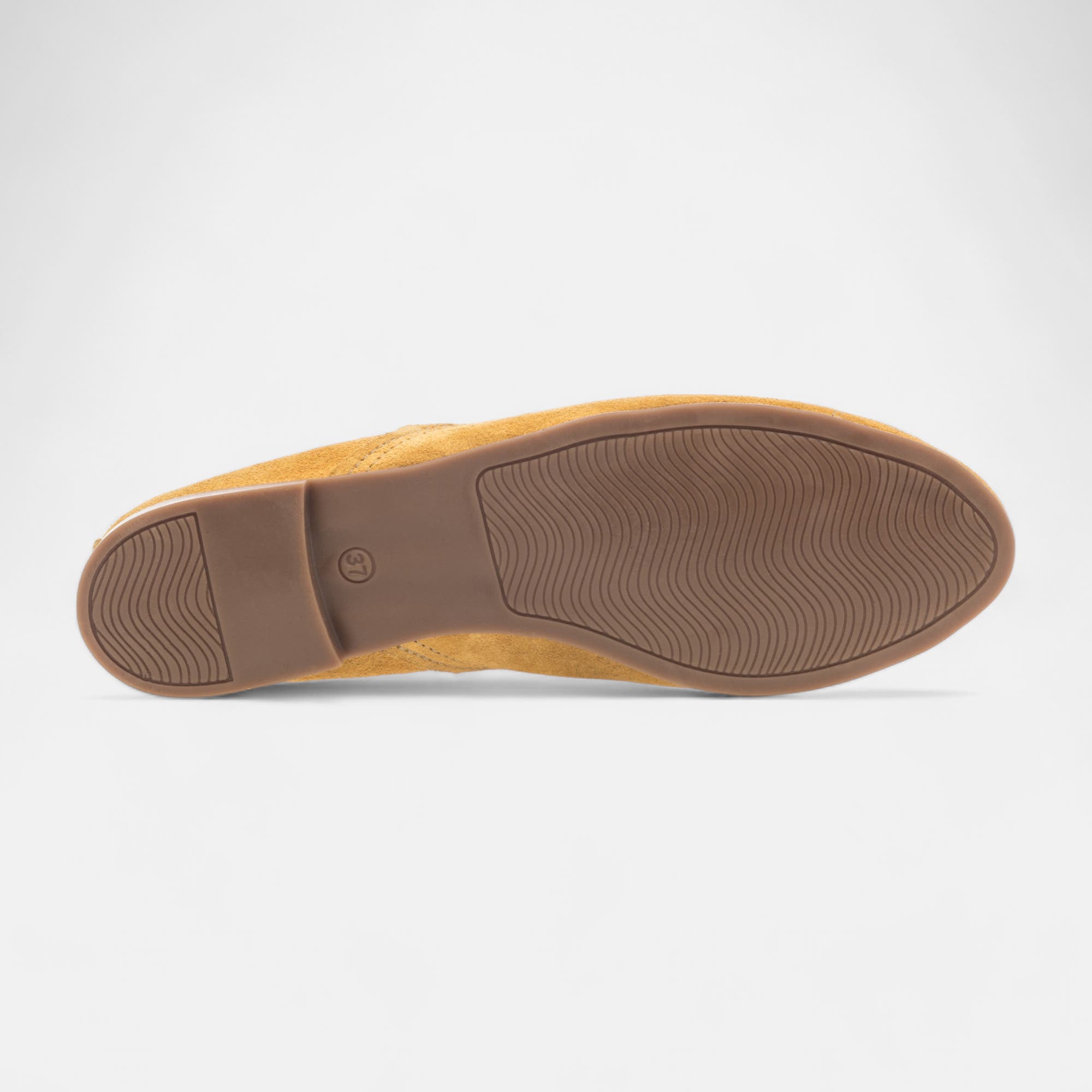 Ballerines Femme en cuir jaune