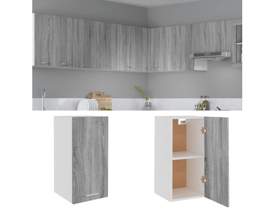 VIDAXL - Mobilier de cuisine Armoire suspendue sonoma gris 29,5x31x60 cm bois d'ingénieri...