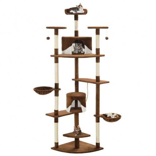 arranhador de sisal marrom para gatos