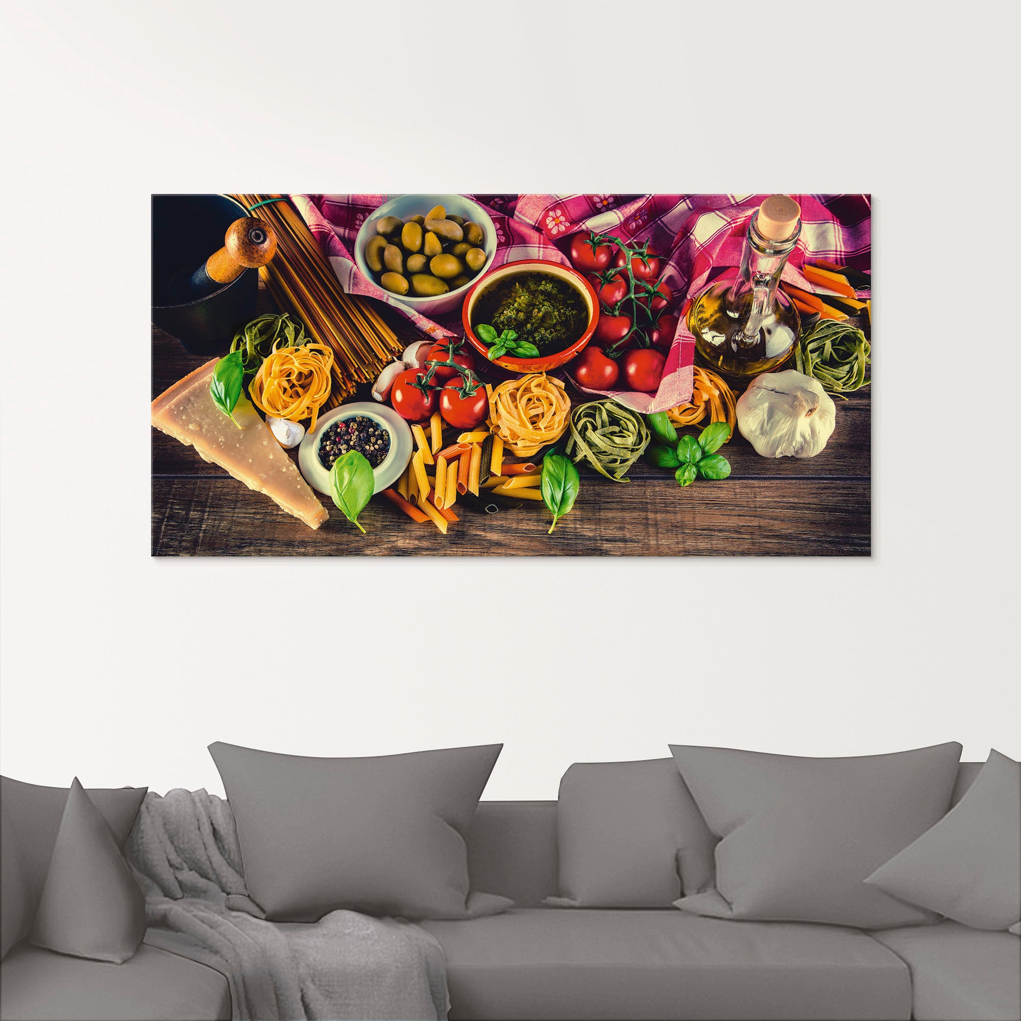 Artland Glasbild »Italienisch mediterrane Lebensmittel« Lebensmittel 1 Stk. tlg. in verschiedenen Grössen