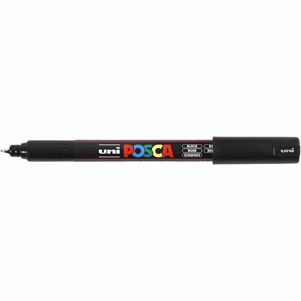 Posca Tusj, svart, nr. PC-1MR, strek 0,7 mm, 1 stk